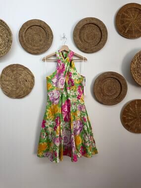 NEW Vicky Tiel Floral Mini Dress Medium